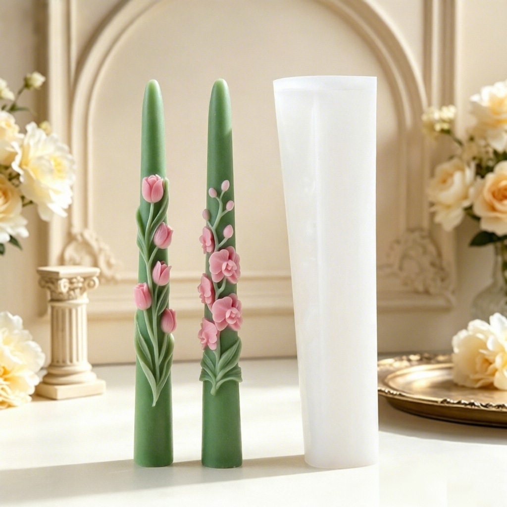 Orchid Phalaenopsis - Molde de Silicone para Vela Cônica
