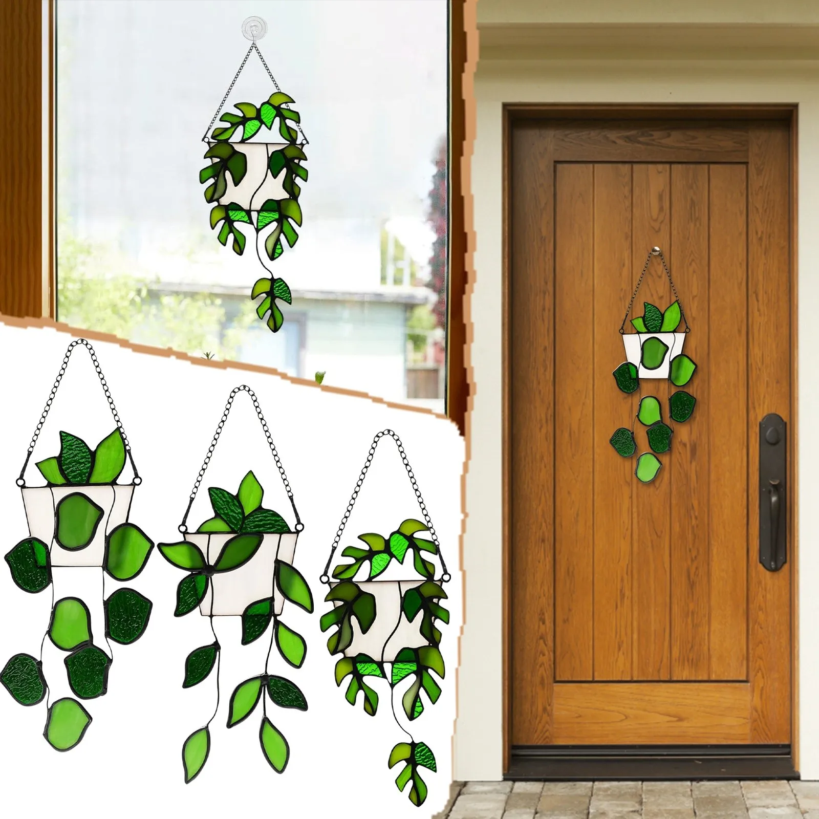 New Plant Parent - Decoração de planta artificial artesanal verde