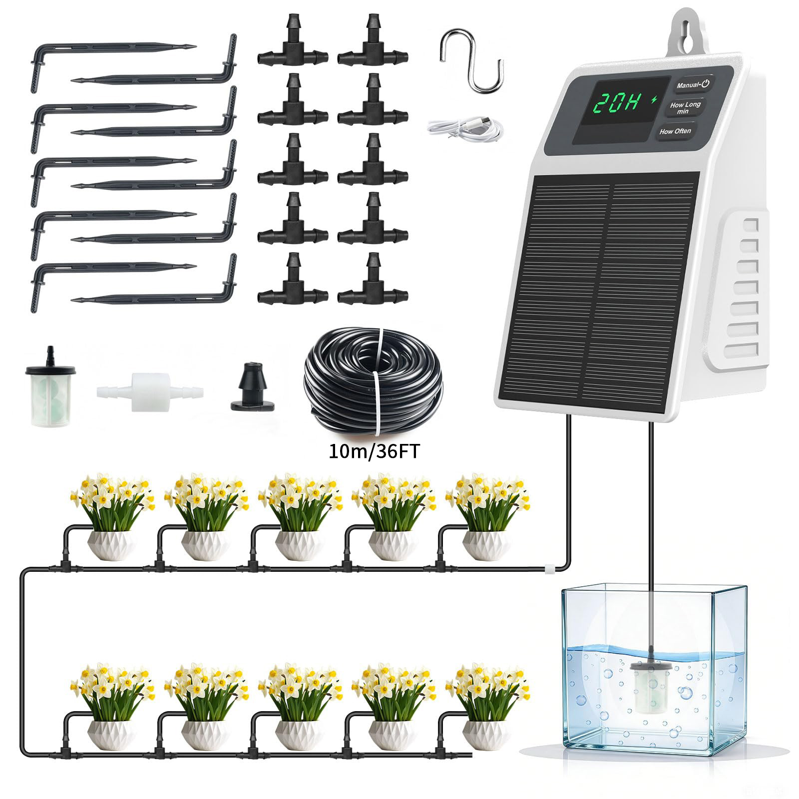 Plant Parent Kit - Sistema de Irrigação Solar Automático Atualizado