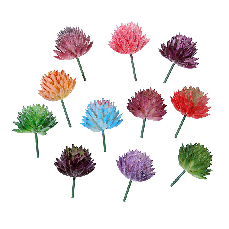 Succulent Arrangement Mini - Wusmart-Plantas Suculentas Artificiais, Mini Cabeça Flor