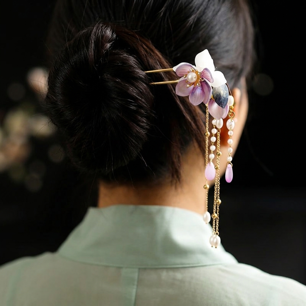 Grampo de Cabelo em Liga Metál - Orchid Phalaenopsis avaliação e preço