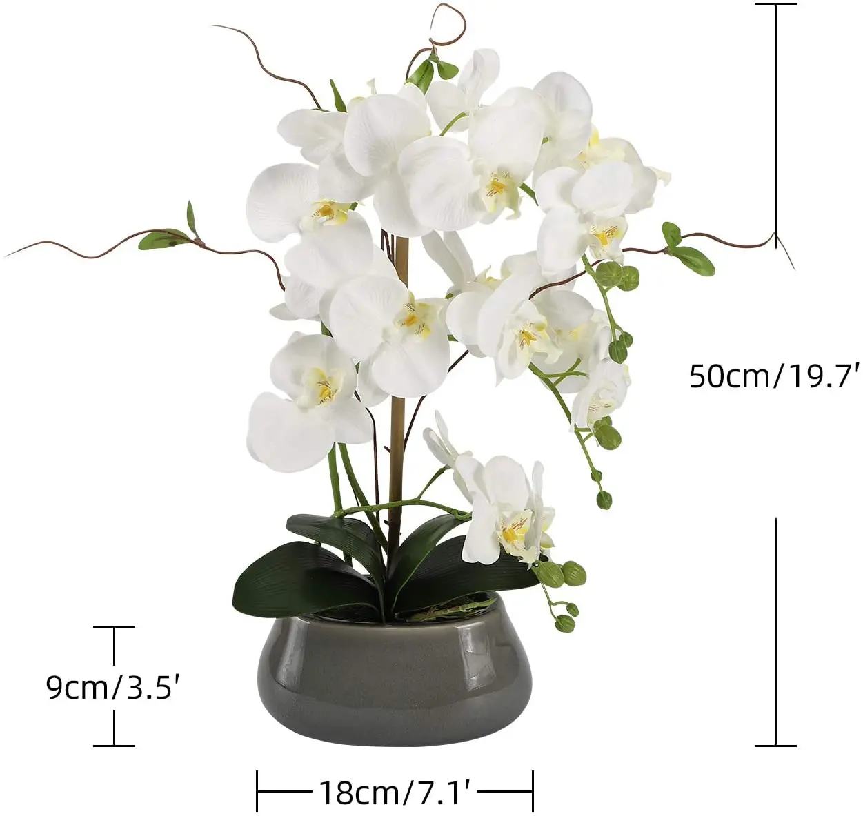 Orquídea Artificial Flores Cen - Orchid Phalaenopsis avaliação e preço