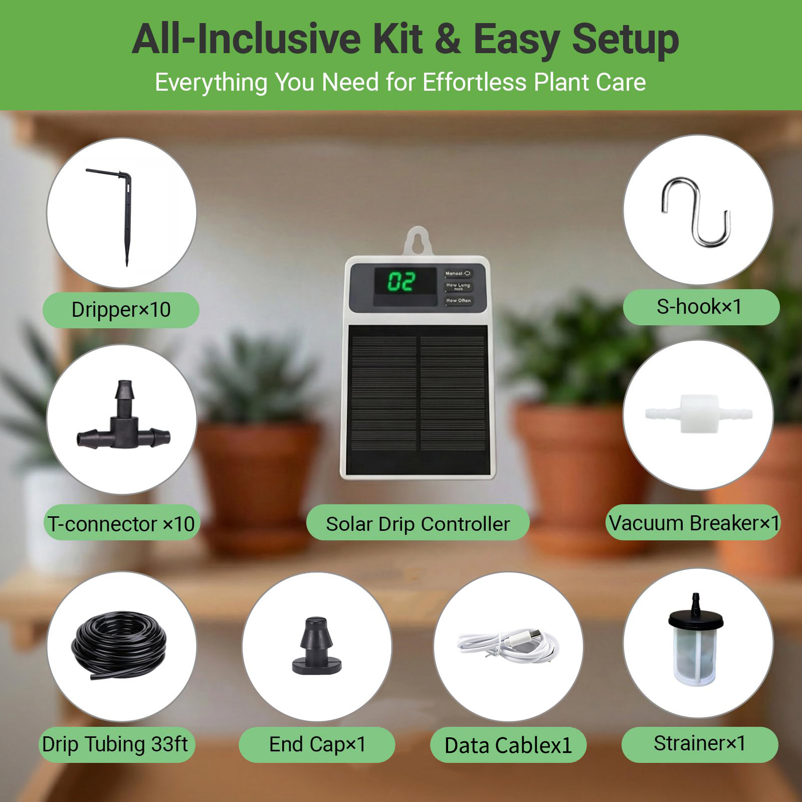 Sistema de Irrigação Solar Aut - Plant Parent Kit avaliação e preço